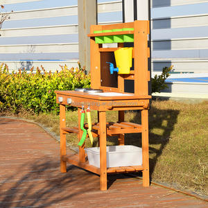 Cuisine en bois d'extérieur avec jouet éducatif préscolaire pour enfants - Product Image 3