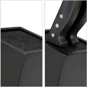 ที่วางมีดไม้ไผ่สีดำพร้อมที่วางขนแปรง - Product Image 4