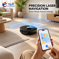 Robot aspirateur intelligent 3500Pa de puissance d'aspiration, navigation LDS, autonomie 91-120 min, balayage, lavage, collecte automatique de la poussière, filtre HEPA