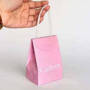 Wholesale Luxury Ribbon Marble Paper Shopping <b>Gift</b> <b>Bag</b> Custom Printed Logo Premium Kraft Material with Kraft Handle - Product Image 3