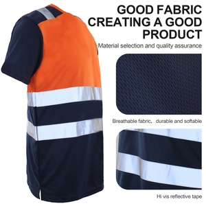 Tùy chỉnh người đàn ông của an toàn phản chiếu Hi VIS bảo hộ lao động Polyester T-Shirt ANSI Lớp 3 LED flash vải thoáng khí biểu tượng tùy chỉnh - Product Image 4