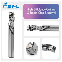 Fresa de compresión de carburo sólido BFL, herramienta CNC, cortador de fresado espiral ascendente y descendente para madera