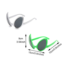 Lunettes de soleil Rave Funny Alien pour adultes et enfants Lunettes de soleil brillantes pour Halloween Party Cosplay Eyewear Costume Photo Props