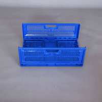 Panier de rangement pliable en plastique maillé avec design ventilé, conteneur logistique pliable recyclable pour le transport et le déménagement