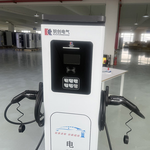 เครื่องชาร์จรถยนต์ไฟฟ้าแบบเร็ว OCPP AC 22KW แบบกำหนดเองได้ พร้อมหัวชาร์จคู่ ชนิดที่ 2 แบบติดตั้งบนพื้น - Product Image 3
