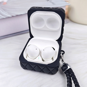 Quilted Puffer Galaxy Buds Case, TPU+PU Shockproof with Lanyard Anti-lost - Product Image 4