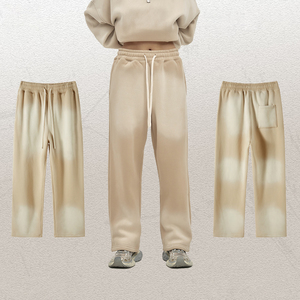 Pantalon de survêtement pour homme, vintage, délavé, taille régulière, confortable, lisse, durable, coupe ample, avec poches cachées - Product Image 2
