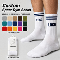 Chaussettes de sport personnalisées en tricot, marque OEM, chaussettes athlétiques à logo East, en coton peigné jacquard, chaussettes personnalisées