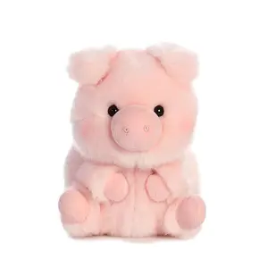 Ins 소녀 핑크 부드러운 돼지 플러시 장난감 인형 앉아 자세 박제 돼지 입상 귀여운 아름다운