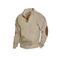 Nouveau pull décontracté à col montant et manches longues pour homme, en tricot jacquard, motif cœur, taille européenne, collection printemps/automne, pour le marché international