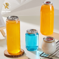 Bouteilles en plastique jetables de qualité alimentaire en forme de canette, scellables, avec couvercle en aluminium pour boissons