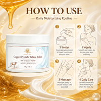 Crème hydratante pour le visage au peptide de cuivre, au suif de bœuf, à la jojoba et à la vitamine E, marque privée, fabricant OEM de produits de soin