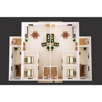 Conceptions de maisons modernes de 3 chambres à coucher Installation rapide Nouvelle technologie Plans d'étage d'immeubles d'hôtels préfabriqués Abri de voiture à panneaux sandwich