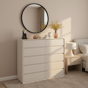 <span class=keywords><strong>Commode</strong></span> à tiroirs en bois massif avec un grand espace de rangement, <span class=keywords><strong>blanche</strong></span>, 6 tiroirs, pour chambre à coucher, pour une organisation de <span class=keywords><strong>grande</strong></span> capacité - Product Image 2
