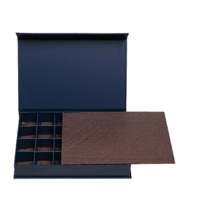 AOBO - Embalaje de Lujo Personalizado para Chocolate, Bandeja de Papel de Grado Alimenticio con Inserto y Estampado en Caliente con Lámina Dorada sobre Cartón Gris, Caja de Regalo - Product Image 6