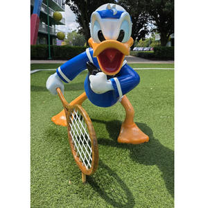 Personalizada al aire libre a gran escala <span class=keywords><strong>de</strong></span> alta calidad <span class=keywords><strong>de</strong></span> dibujos animados <span class=keywords><strong>pato</strong></span> resina estatua fibra <span class=keywords><strong>de</strong></span> vidrio figura escultura - Product Image 2