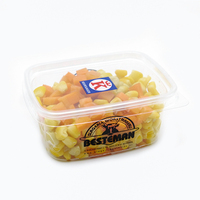 Boîte d'emballage alimentaire en plastique transparente, rectangulaire, en PP, petite, jetable, pour sauces, gâteaux, adaptée au micro-ondes