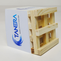 Cubes de notes adhésives promotionnels personnalisés en bois avec palette – Blocs de mémo carrés sur mesure avec palette