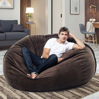 Grand pouf extérieur simple ou double moderne non rempli avec couvercle amovible pour salon chambre parc
