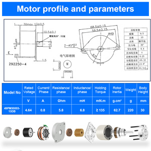 <span class=keywords><strong>Motor</strong></span> de Passo RB 49PM PM com Encoder para Impressora, <span class=keywords><strong>Motor</strong></span> de Passo com Polia 4.65V 0.8A de Alto Torque para Dispositivo Médico <span class=keywords><strong>6</strong></span>/8 Fios - Product Image 4