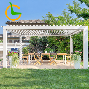 Auvents <span class=keywords><strong>de</strong></span> toit à persiennes et pergolas motorisées en <span class=keywords><strong>aluminium</strong></span> Mobilier <span class=keywords><strong>de</strong></span> <span class=keywords><strong>jardin</strong></span> avec PVC et bois traité sous pression 1 ensemble Commande minimum - Product Image 2