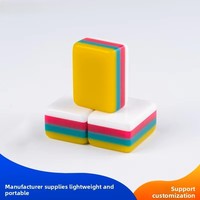 Изготовленный на заказ складной современный роскошный мини-набор для американского маджонга с леопардовым принтом из акрила, портативный, на 4 игрока, для развлечений с фишками, шахматами и картами