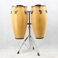 XINSEN Factory Outlet Classic Vertical Western & Latin Percussion Solid Wood Tambourine with Cowhide Drum Heads Ergonomic Design