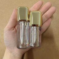 Nouveau Tube de Brillant à Lèvres Vide Transparent Personnalisé 5ml 7ml Carré avec Applicateur