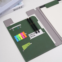 Presse-papiers marron organisateur de documents portefeuille en cuir d'affaires papier A4 Logo personnalisé dossiers de fichiers classeur pour CV d'entrevue