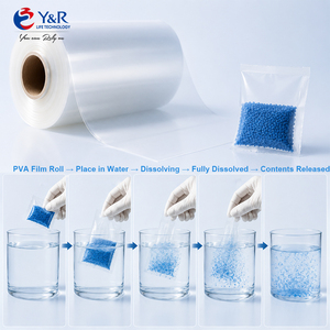 <span class=keywords><strong>Film</strong></span> soluble dans l'eau en alcool polyvinylique, personnalisé, multi-épaisseurs, logo carré, 100% PVA, <span class=keywords><strong>film</strong></span> soluble à l'eau froide, dissolution rapide - Product Image 4
