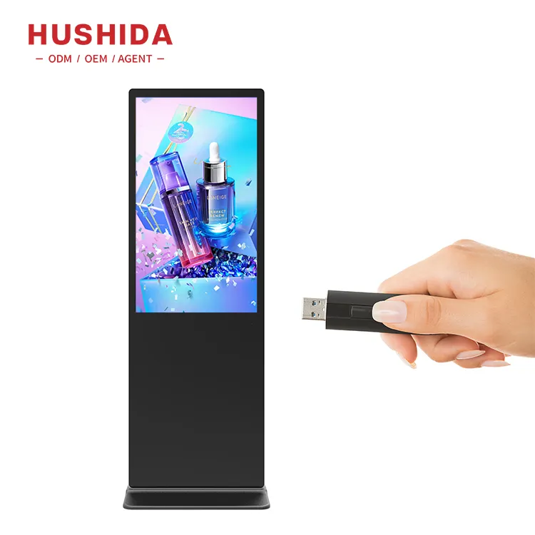 43"49"55"65"75"inch commercial indoor floor stand lcd WiFi android touch screen digital signage kiosk display for advertising