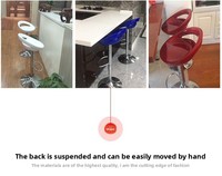 Chaise la plus vendue 2026 avec assise brillante, hauteur réglable et base pivotante pour bureau ou réception d'hôtel