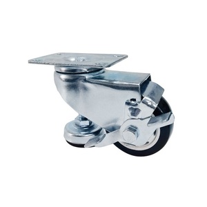 Ruote di ricino pesanti da 2 pollici girevoli di 360 grado con TPR M10 X <span class=keywords><strong>25mm</strong></span> metrico PP materiale in acciaio per ruote metriche - Product Image 4