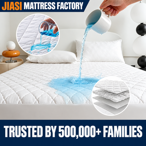 Custom Jacquard Bedding Set With Fitted Sheet And Pillowcases Machine Washable Waterproof Mattress Cover - Product Image 4