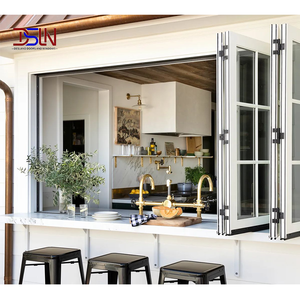 Fenêtre pliante verticale moderne en PVC, double vitrage, insonorisée, écoénergétique, pour cuisine, salle de bain, balcon, résidentiel - Product Image 1