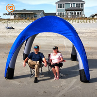 Auvent d'air Portable auto-gonflant pare-soleil tente en plein air plage Camping gonflable abri soleil tente sauter ombre auvent Gazebo
