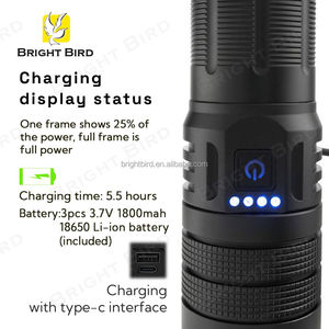 Sáng chim zoom đèn Pin <span class=keywords><strong>Torch</strong></span> IP44 không thấm nước 18650 Li Ion pin 900 Lumen có thể sạc lại <span class=keywords><strong>Torch</strong></span> với ngân hàng điện cho ngoài trời - Product Image 6