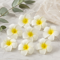 Bunga Plumeria Frangipani Gardenia Buatan dari Busa LUYI untuk Dekorasi DIY Jepit Rambut, Corsage, dan Hiasan Hawaii