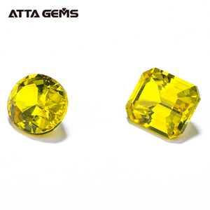 อัตตา โฮลเซลล์ ยิทริอัม อะลูมิเนียม การ์เนต ทรงเอ็มเมอรัลด์ ลูมิเนสเซนต์ ไอจีเอจ ไดมอนด์สังเคราะห์ สีเหลือง คุณภาพสูง - Product Image 5