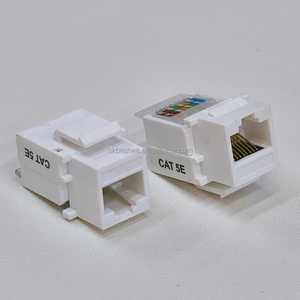 CAT5E RJ45 CAT 5E 90 Degree Punch Free Socket Module Connector Network Coupler <b>Ethernet</b> Wall Jack Keystone Jack - Product Image 3