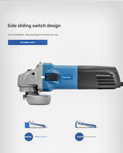 Alat listrik Gerinda sudut, 115/125mm kecepatan variabel dengan roda cakram Gerinda 850W desain baru DIY tipe saklar geser - Product Image 4