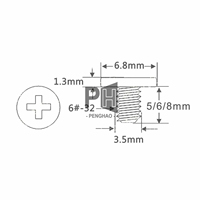 6 #-32x 5/6/8mm casing PC Cross Flat kepala bulat Hard Disk HDD catu daya PSU sekrup dudukan baut perbaikan komputer kepala Pan