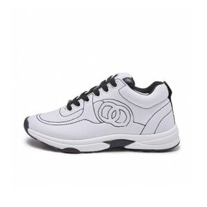 Chaussures de sport en cuir véritable luxueuses et confortables CC, espadrilles décontractées haut de gamme pour hommes et femmes, à enfiler, en daim tricoté - Product Image 2