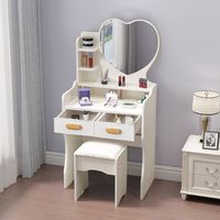 Table de maquillage multifonctionnelle moderne et simple pour chambre à coucher, style princesse, idéale pour la maison et les séances Netflix