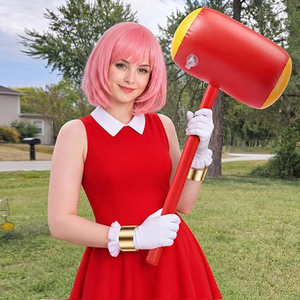 4 pièces d'accessoires de cosplay d'Halloween, comprenant un marteau gonflable, des bracelets manchette et une pompe à air pour Halloween - Product Image 5