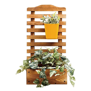 Pannello a traliccio rettangolare in legno di pino smaltato <span class=keywords><strong>da</strong></span> parete, <span class=keywords><strong>fioriera</strong></span> con finitura verniciata per uso interno ed esterno - Product Image 1