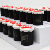 LITBRIGHT Lot de 60h Grande Taille Luxe Décoration Maison Hôtel Parfum Aromathérapie Cire de Paraffine Cire de Soja Pot en Verre Bougie Parfumée Logo Personnalisé