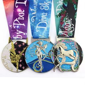Médaille Marathon personnalisation métal plaqué or forme 3D événement sportif compétition d'athlétisme commémorative marche coulée UV - Product Image 5