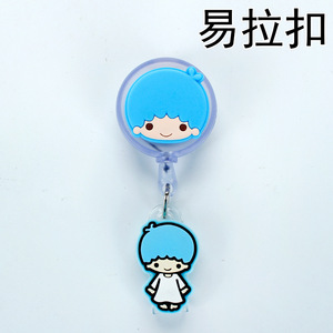 لطيف PVC قابل للسحب اسم بطل شارة حامل بكرة ملحق شارة بكرة Carabiner بكرة الكرتون لينة لشارات الاسم - Product Image 3