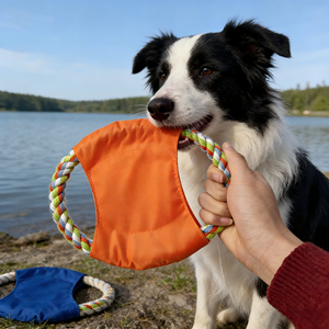 เชือกฝ้ายคลาสสิกทนทานสำหรับของเล่นสุนัข - ของเล่นฝึกสุนัขแบบอินเทอร์แอคทีฟ แก้เบื่อ ช่วยฝึกการเคี้ยวและเล่นดึงดึง สำหรับสุนัขขนาดเล็กและขนาดใหญ่ - Product Image 1